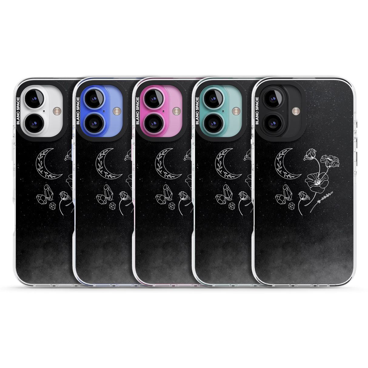 iPhone 16 Pro Max Crescent Moon Collection Black Impact Phone Case