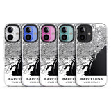 iPhone 16 Pro Max Map of Barcelona, Spain Black Impact Phone Case