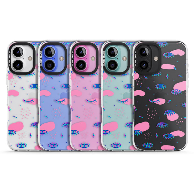 iPhone 16 Pro Max Pink Eye Blotches Black Impact Phone Case