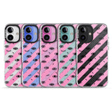 iPhone 16 Pro Max Pink Stripe Eyes Black Impact Phone Case