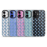 iPhone 16 Pro Max Crazy Eyes (Clear) Psychedelic Eyes Pattern Black Impact Phone Case