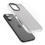 iPhone 16 Pro Max Abstract Lines: Scalloped Pattern Black Impact Phone Case