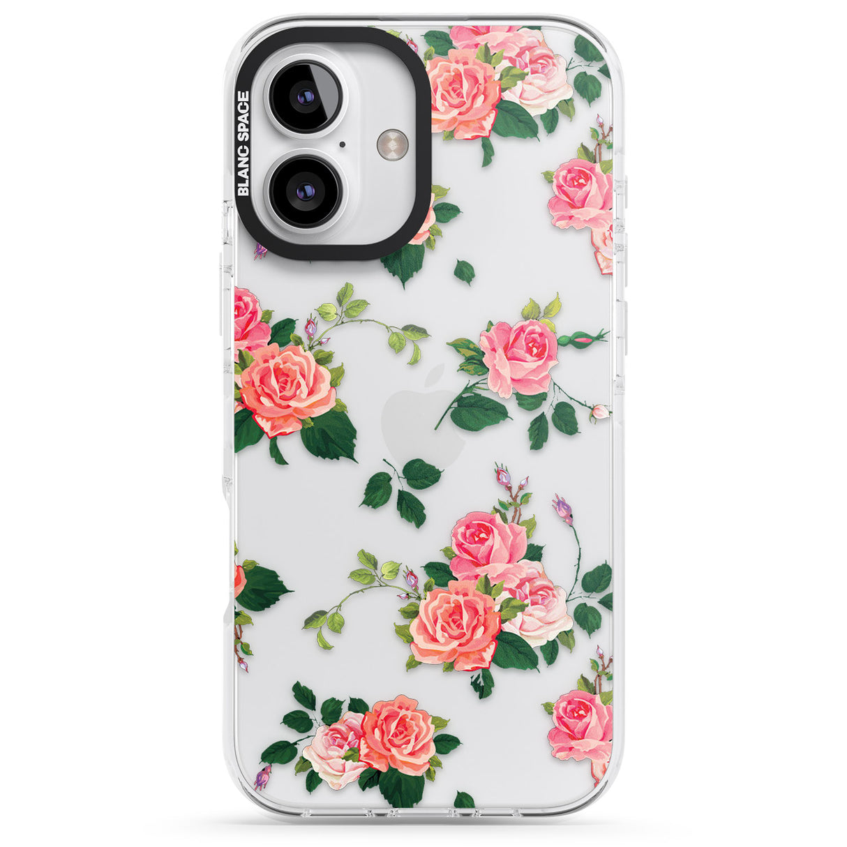 iPhone 16 Pro Max Pink Roses Black Impact Phone Case