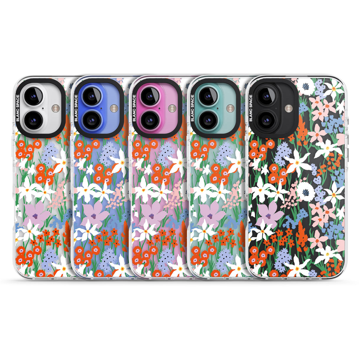 iPhone 16 Pro Max Springtime Meadow: Transparent Black Impact Phone Case