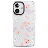 iPhone 16 Pro Max Pink & Purple Flower Mix: Clear Black Impact Phone Case