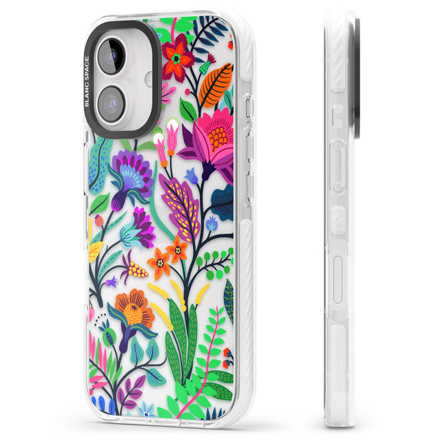 iPhone 16 Pro Max Floral Vibe Black Impact Phone Case