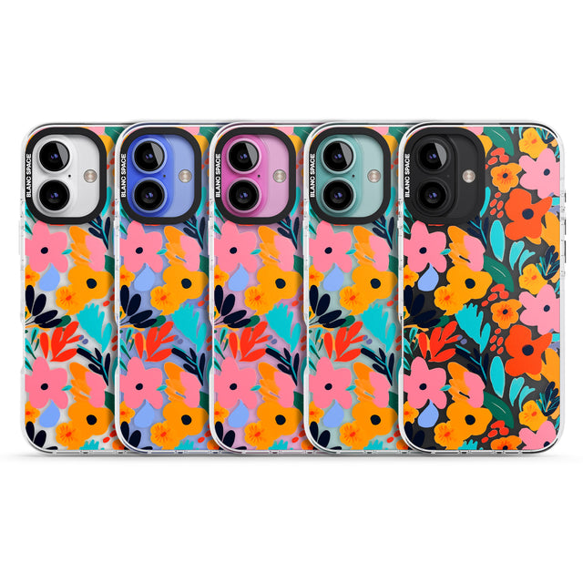 iPhone 16 Pro Max Floral Fiesta Black Impact Phone Case