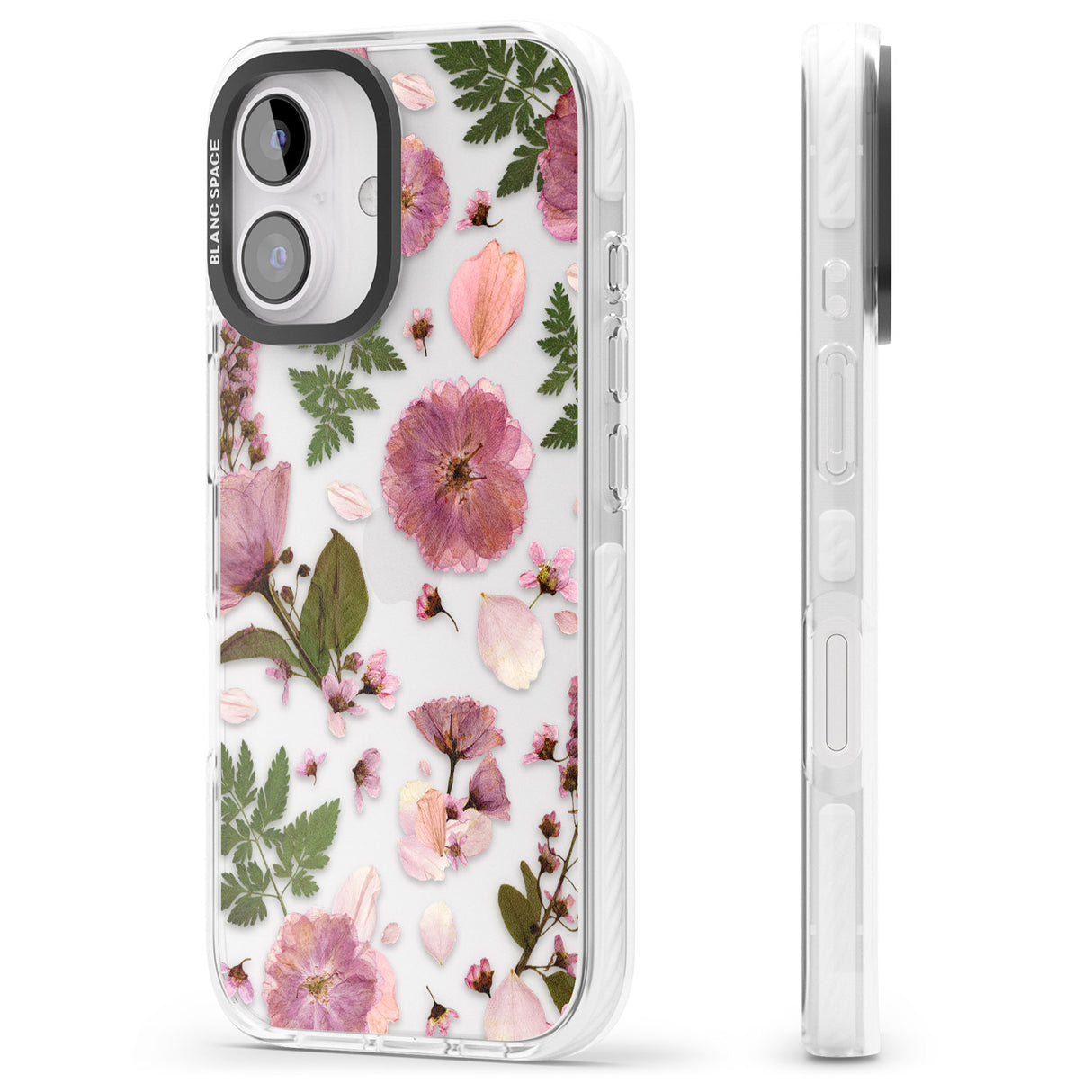 iPhone 16 Pro Max Natural Arrangement of Flowers & Leaves Design Black Impact Phone Case