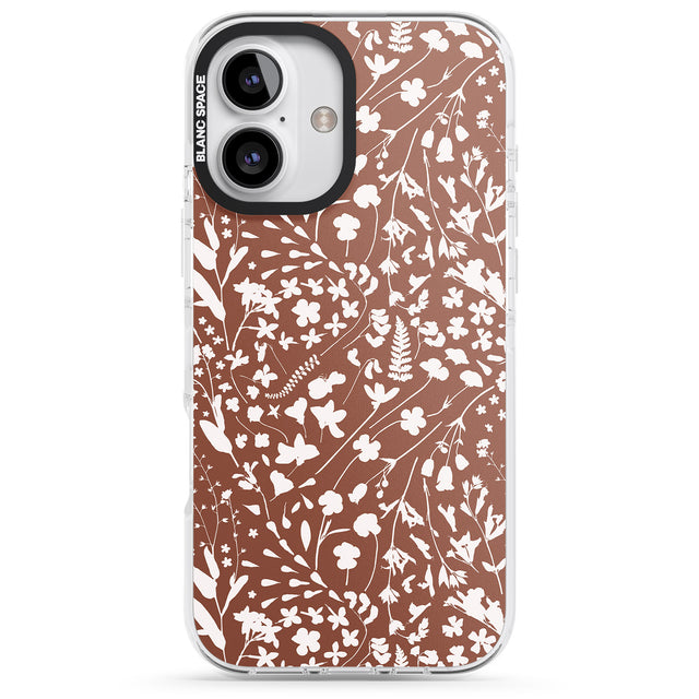 iPhone 16 Pro Max Wildflower Cluster on Terracotta Black Impact Phone Case