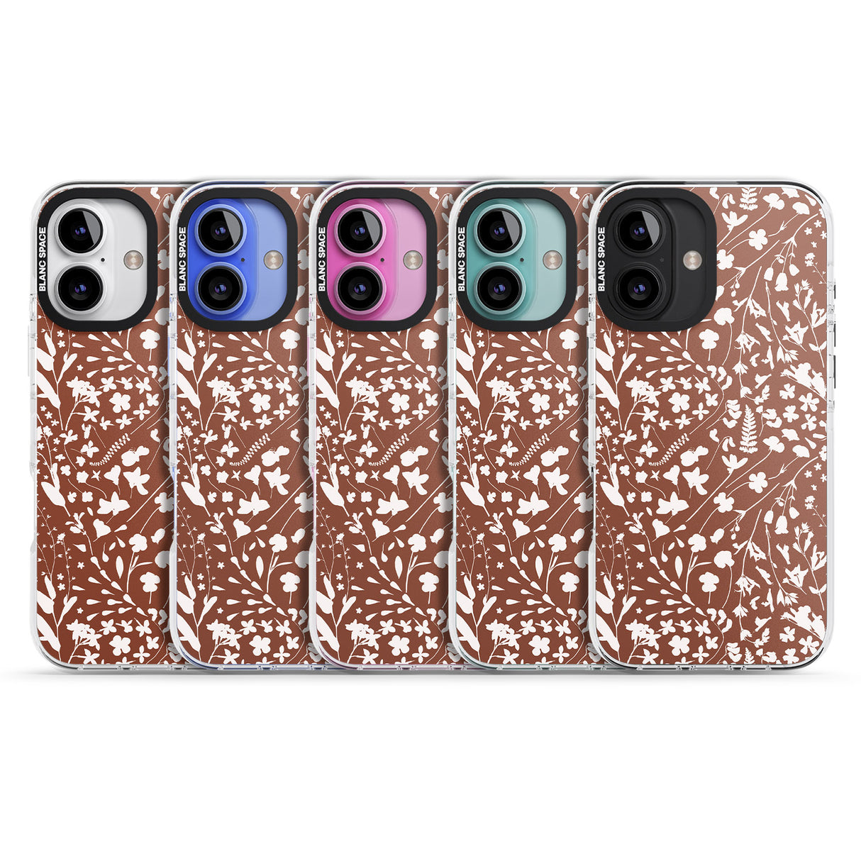 iPhone 16 Pro Max Wildflower Cluster on Terracotta Black Impact Phone Case