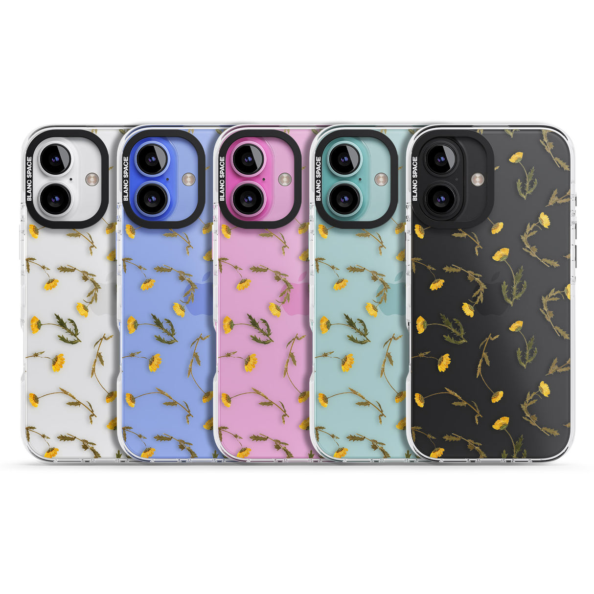 iPhone 16 Pro Max Long Stemmed Wildflowers - Dried Flower-Inspired Black Impact Phone Case