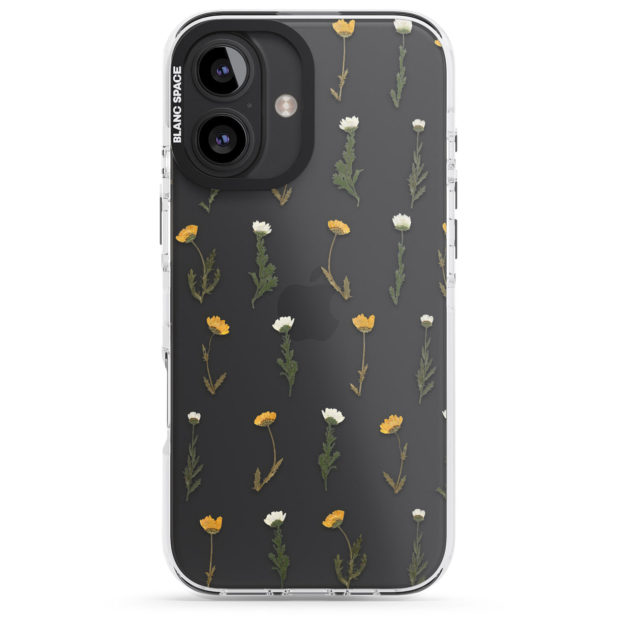 iPhone 16 Pro Max Pressed Flower Black Impact Phone Case