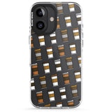 iPhone 16 Pro Max Coffee Cup Pattern Black Impact Phone Case