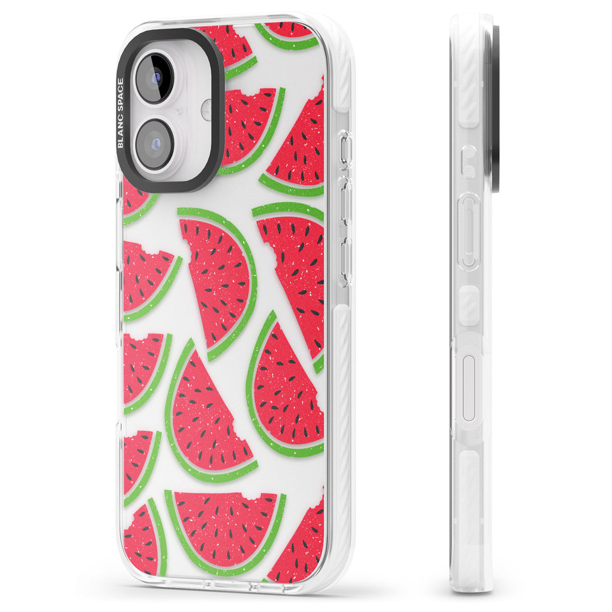 iPhone 16 Pro Max Watermelon Pattern Black Impact Phone Case