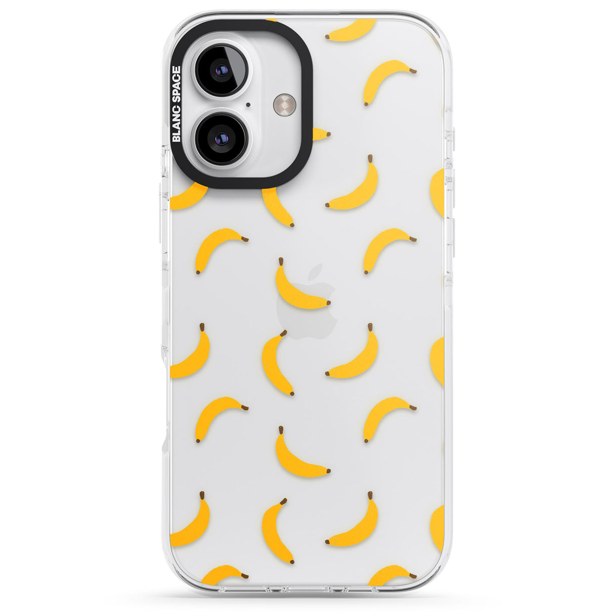 iPhone 16 Pro Max Banana Pattern Black Impact Phone Case