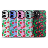 iPhone 16 Pro Max Strawberry Pattern Black Impact Phone Case