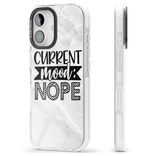 iPhone 16 Pro Max Current Mood NOPE Black Impact Phone Case