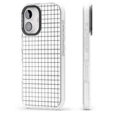 iPhone 16 Pro Max Simplistic Small Grid Designs White Black Impact Phone Case