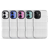 iPhone 16 Pro Max Simplistic Small Grid Designs White Black Impact Phone Case