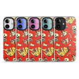 iPhone 16 Pro Max Red Retro Halloween Pattern Black Impact Phone Case