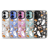 Cute Ghost and Skulls Pattern Impact Phone Case for iPhone 16, iPhone 16 Plus