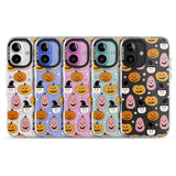 Witches and Pumpkins Pattern Impact Phone Case for iPhone 16, iPhone 16 Plus