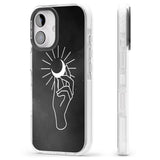 iPhone 16 Pro Max Hand Holding Moon Black Impact Phone Case