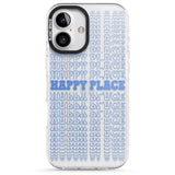 iPhone 16 Pro Max Happy Place (Blue) Black Impact Phone Case + Magsafe