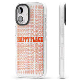 iPhone 16 Pro Max Happy Place (Orange) Black Impact Phone Case + Magsafe