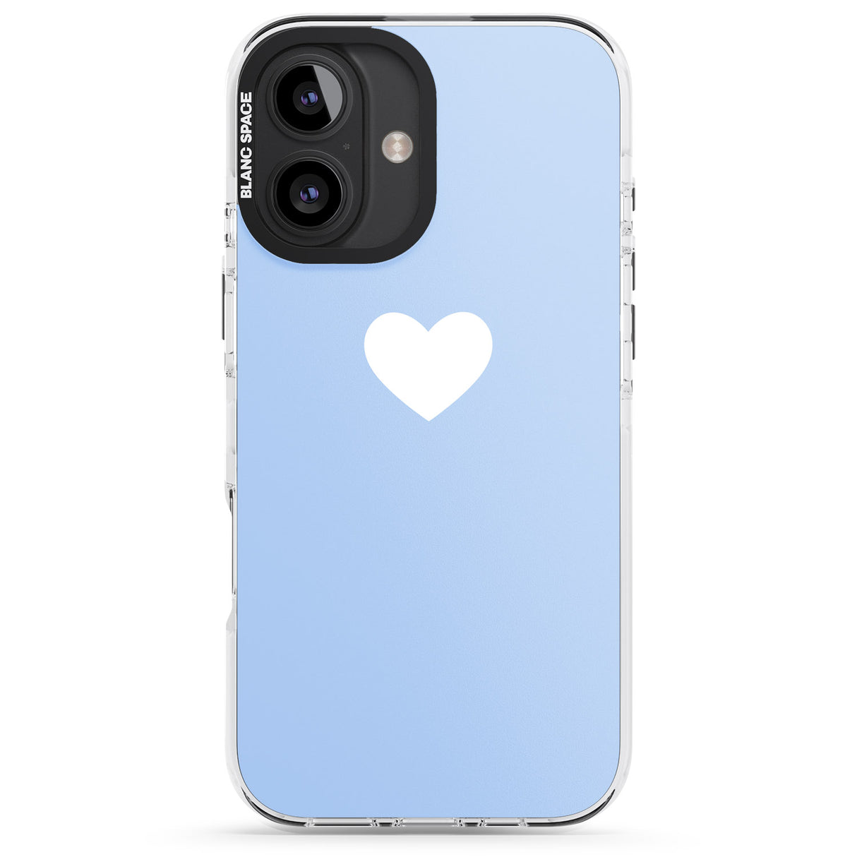 Single Heart Design: White & Baby Blue