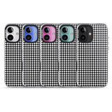 iPhone 16 Pro Max Black Houndstooth Pattern Black Impact Phone Case