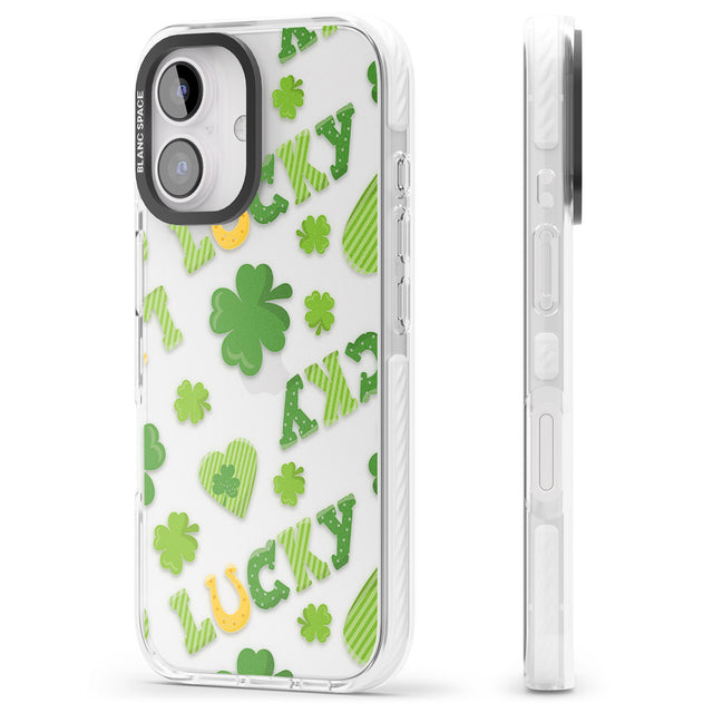 iPhone 16 Pro Max Lucky Irish Clover Black Impact Phone Case