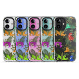 iPhone 16 Pro Max Colourful Tiger Jungle Cat Pattern Black Impact Phone Case