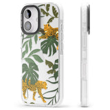 iPhone 16 Pro Max Two Jaguars & Foliage Jungle Cat Pattern Black Impact Phone Case