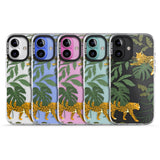 iPhone 16 Pro Max Two Jaguars & Foliage Jungle Cat Pattern Black Impact Phone Case