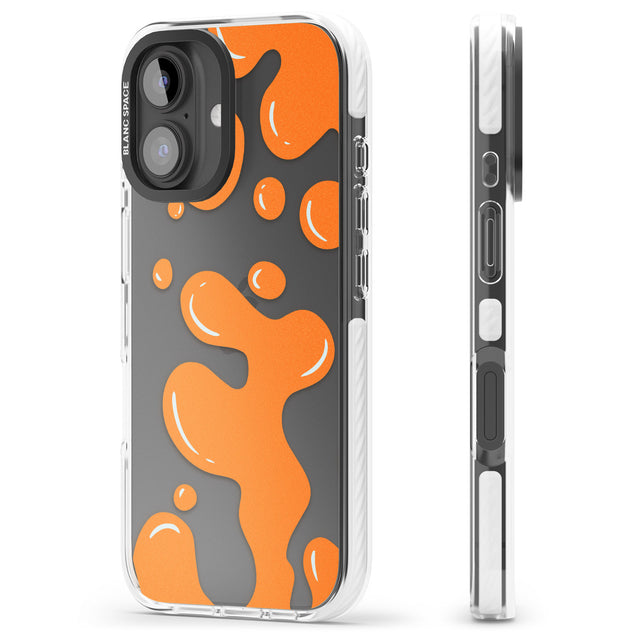 iPhone 16 Pro Max Orange Lava Lamp Black Impact Phone Case