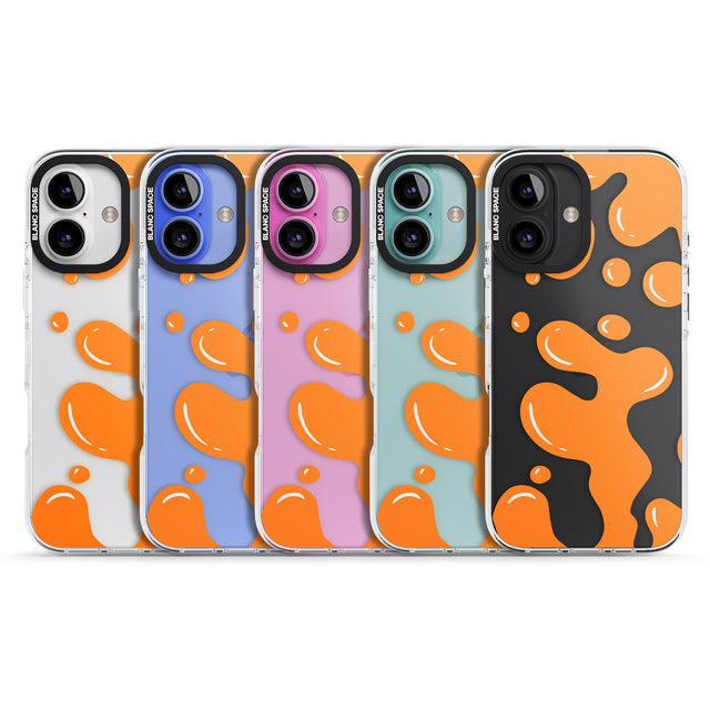 iPhone 16 Pro Max Orange Lava Lamp Black Impact Phone Case