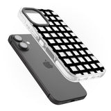 iPhone 16 Pro Max Messy Black Grid - Clear Black Impact Phone Case