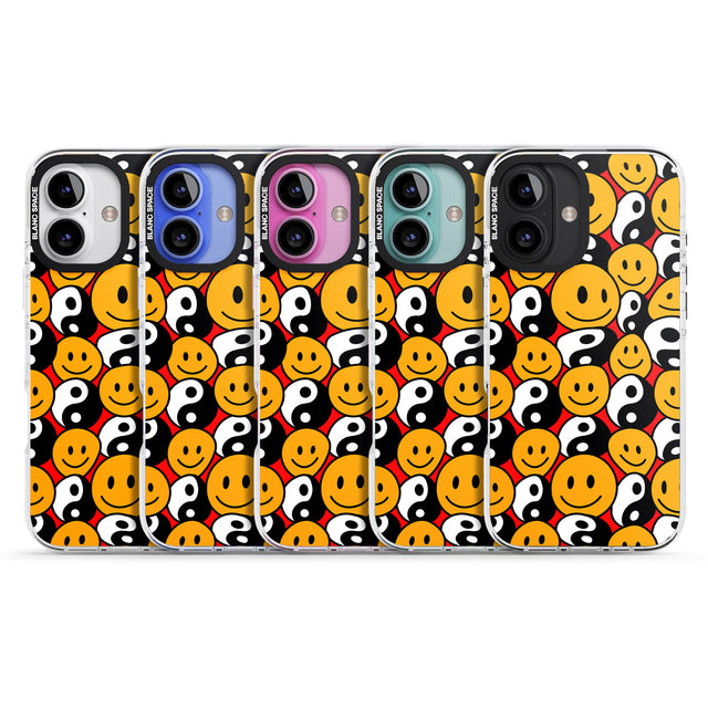 iPhone 16 Pro Max Yin Yang & Faces Black Impact Phone Case