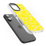 iPhone 16 Pro Max Yellow Acid Faces Black Impact Phone Case