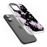 iPhone 16 Pro Max Pink & Black Acid Wash Tie-Dye Black Impact Phone Case