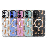 iPhone 16 Pro Max Cute Giraffe Pattern Clear Black Impact Phone Case