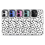 iPhone 16 Pro Max White Dalmatian Print Black Impact Phone Case