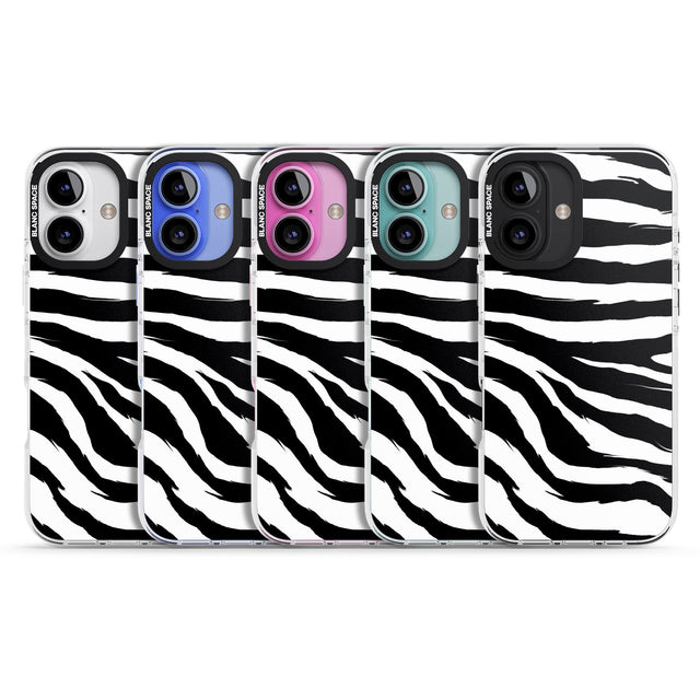 iPhone 16 Pro Max Black Zebra Print Black Impact Phone Case