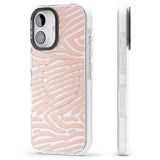 iPhone 16 Pro Max Horizontal Zebra Stripes Transparent Animal Print Black Impact Phone Case