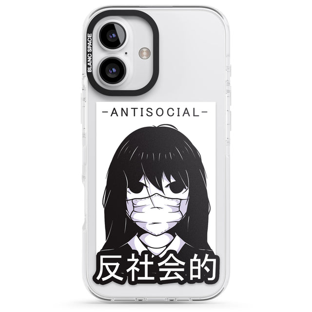 iPhone 16 Pro Max Anti-Social Black Impact Phone Case