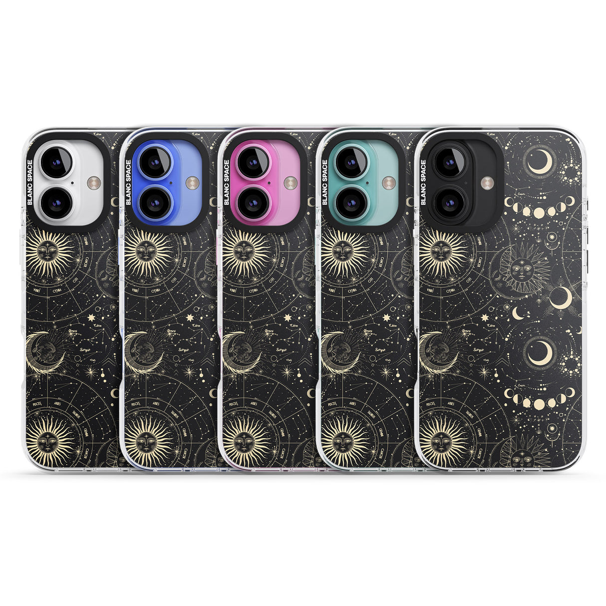 iPhone 16 Pro Max Suns, Moons & Star Signs Black Impact Phone Case