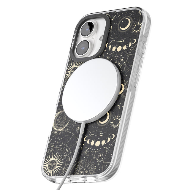 iPhone 16 Pro Max Suns, Moons & Star Signs Black Impact Phone Case