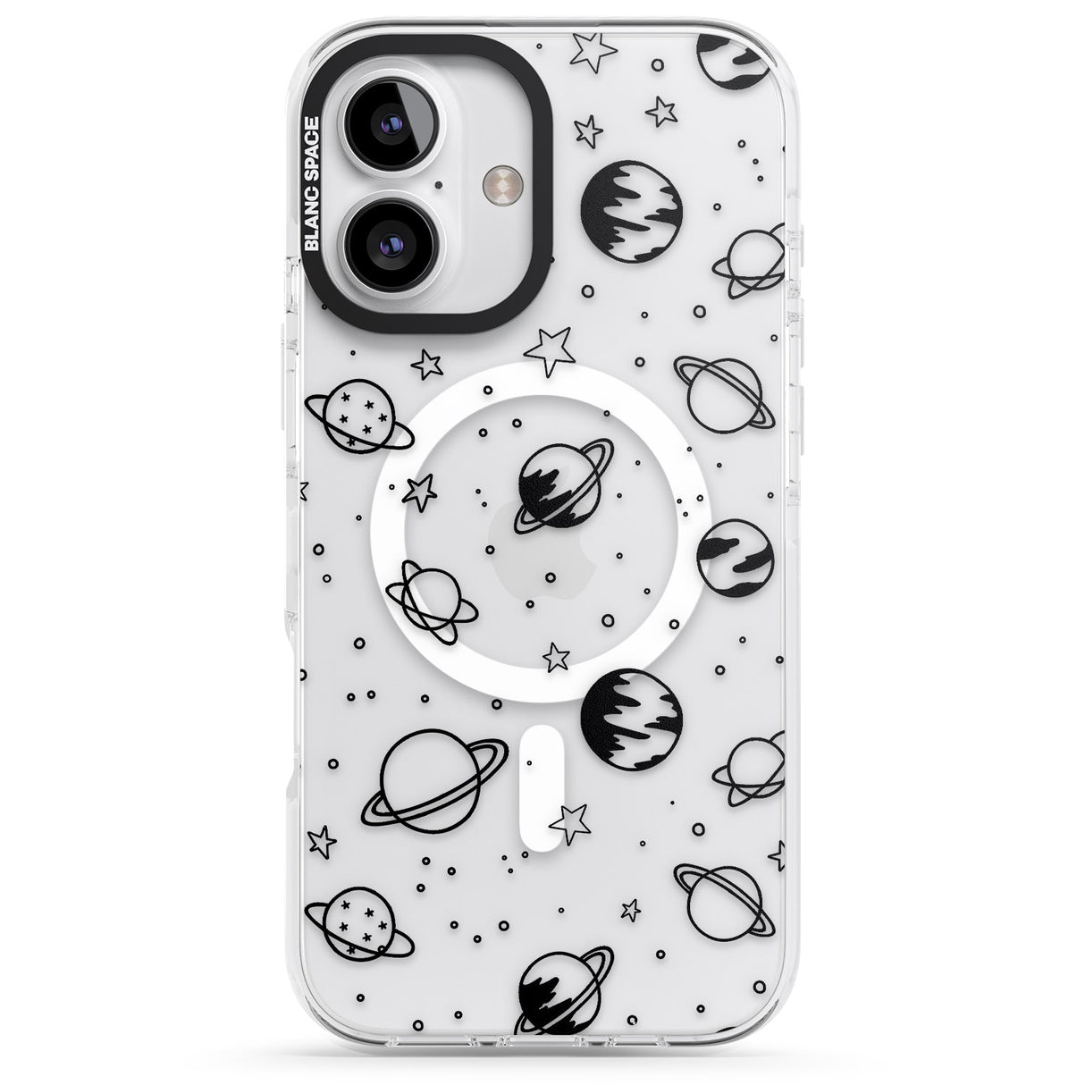 Cosmic Outer Space Design Black on Clear