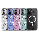 iPhone 16 Pro Max Cosmic Outer Space Design Black on Clear Black Impact Phone Case